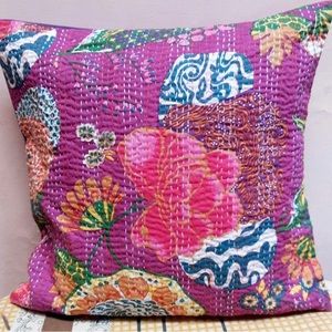 Chic Decorative Cover Bohemian Hippie Fruit Handmade Cushion Kantha Cott…